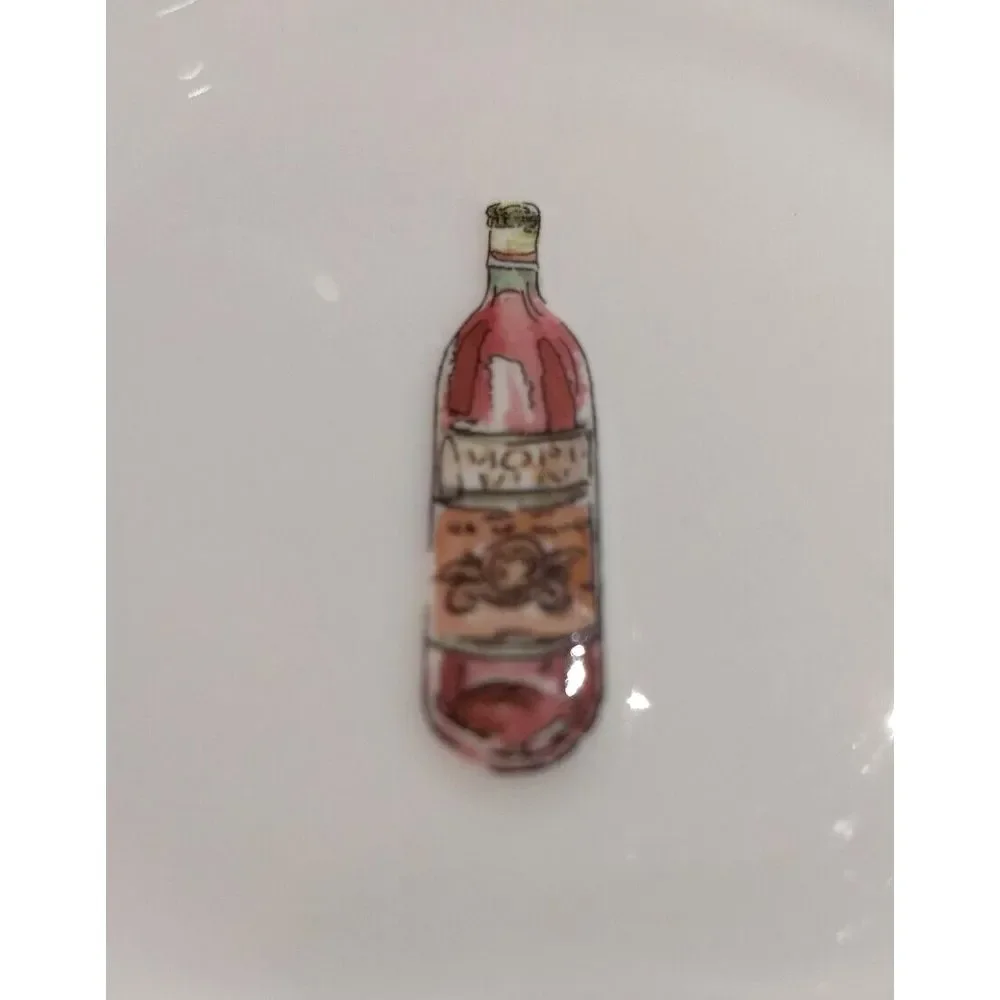 Williams Sonoma Appetizer Canapé Cheese Plates‎ WINE BOTTLE SERIES Set of 4